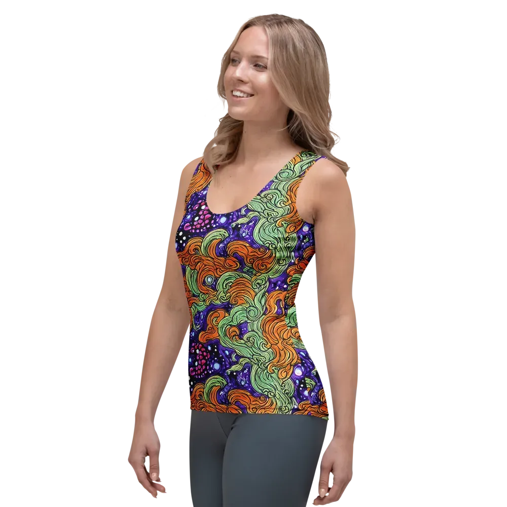 Magma Moon on Women's Tank Top — Left Front