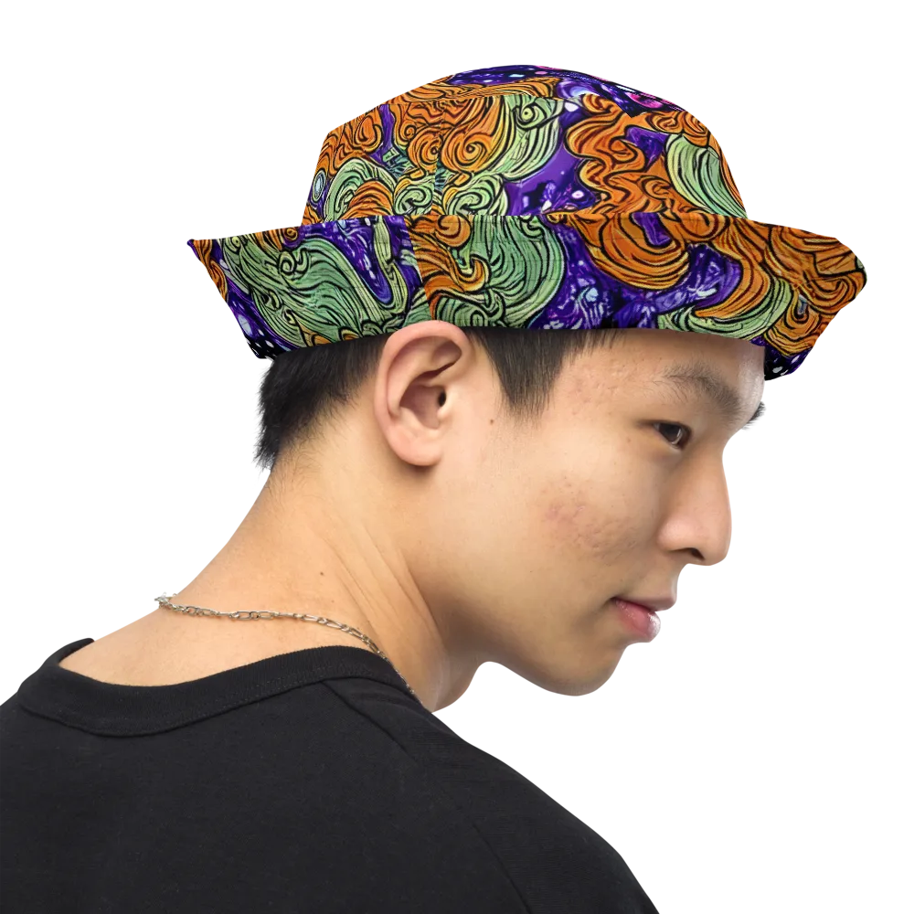 Magma Moon on Reversible Bucket Hat — Right Outside