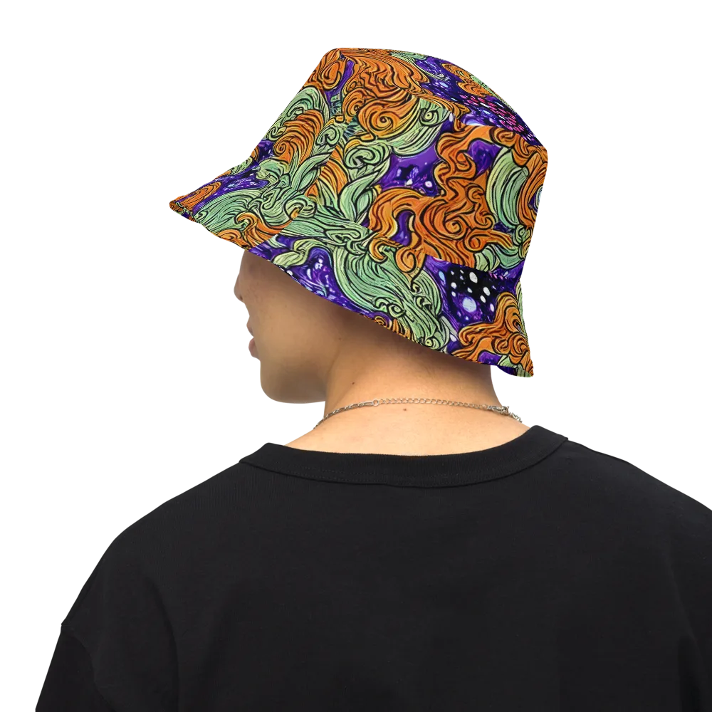Magma Moon on Reversible Bucket Hat — Back Inside