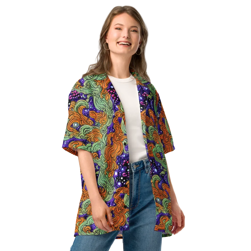 Magma Moon on Button Shirt — Front