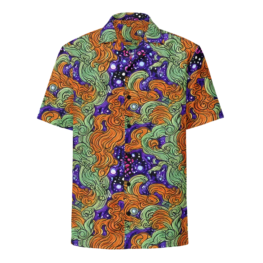 Magma Moon on Button Shirt — Front