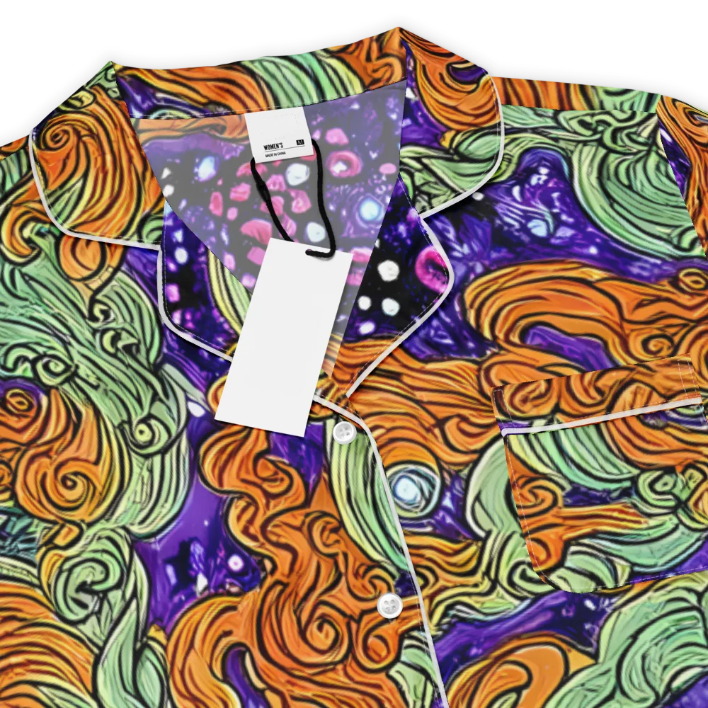 Magma Moon on Women's Short Sleeve Pajama Top — Product details