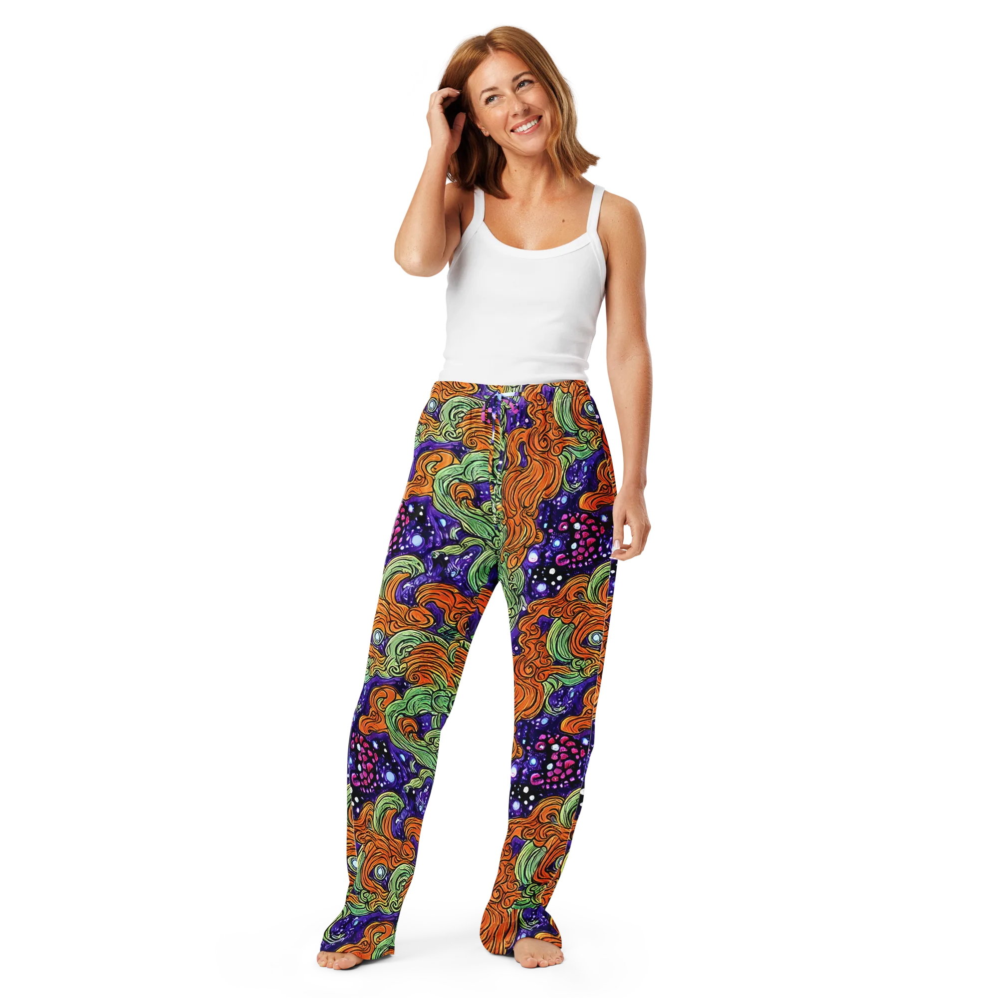 Magma Moon on Women's Pajama Pants — Front