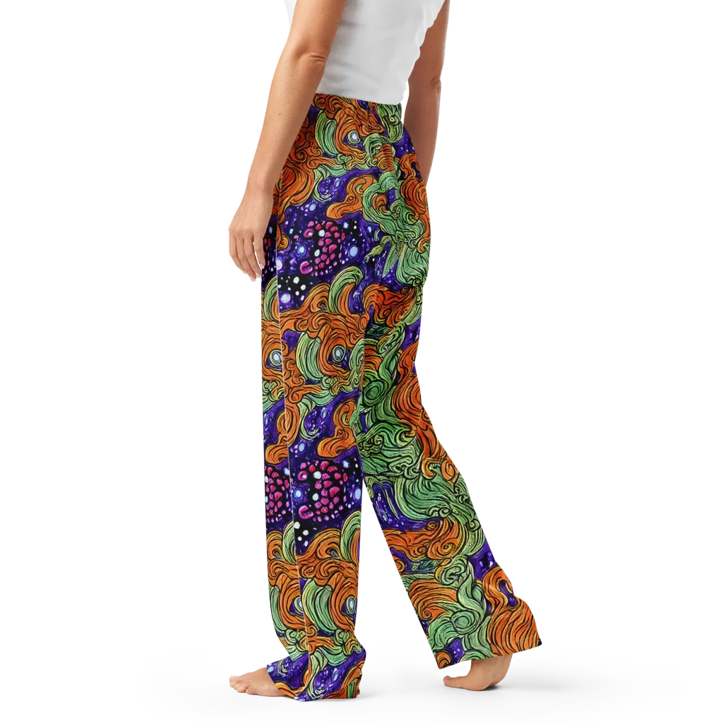 Magma Moon on Women's Pajama Pants — Left