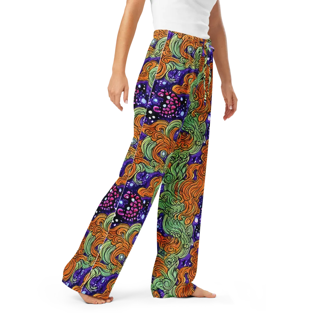 Magma Moon on Women's Pajama Pants — Right Front