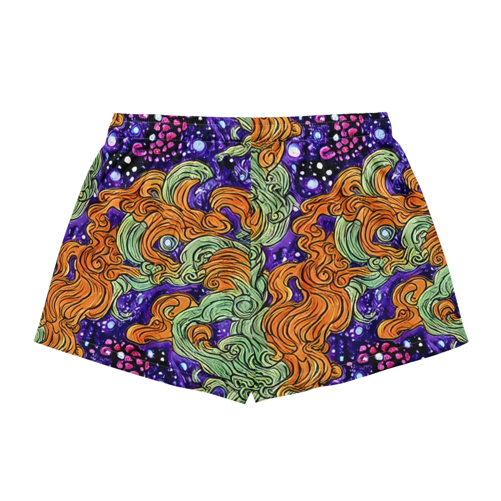 Magma Moon on Women's Pajama Shorts — Back