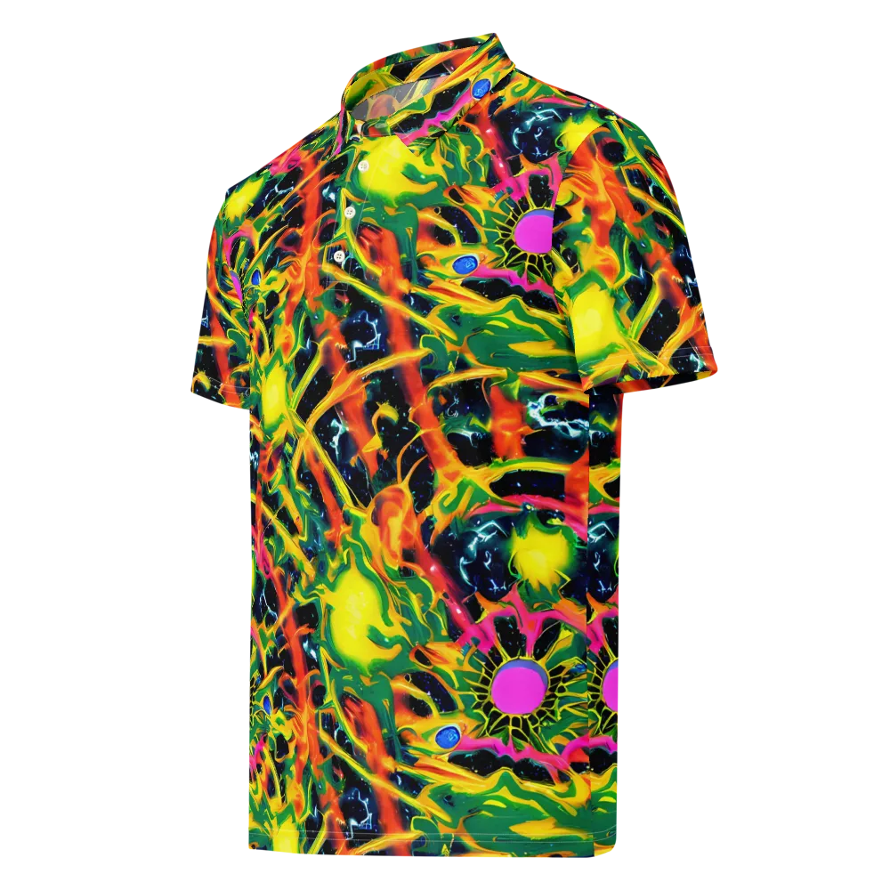 Molten Riot on Men's Slim Fit Polo Shirt — Left Front