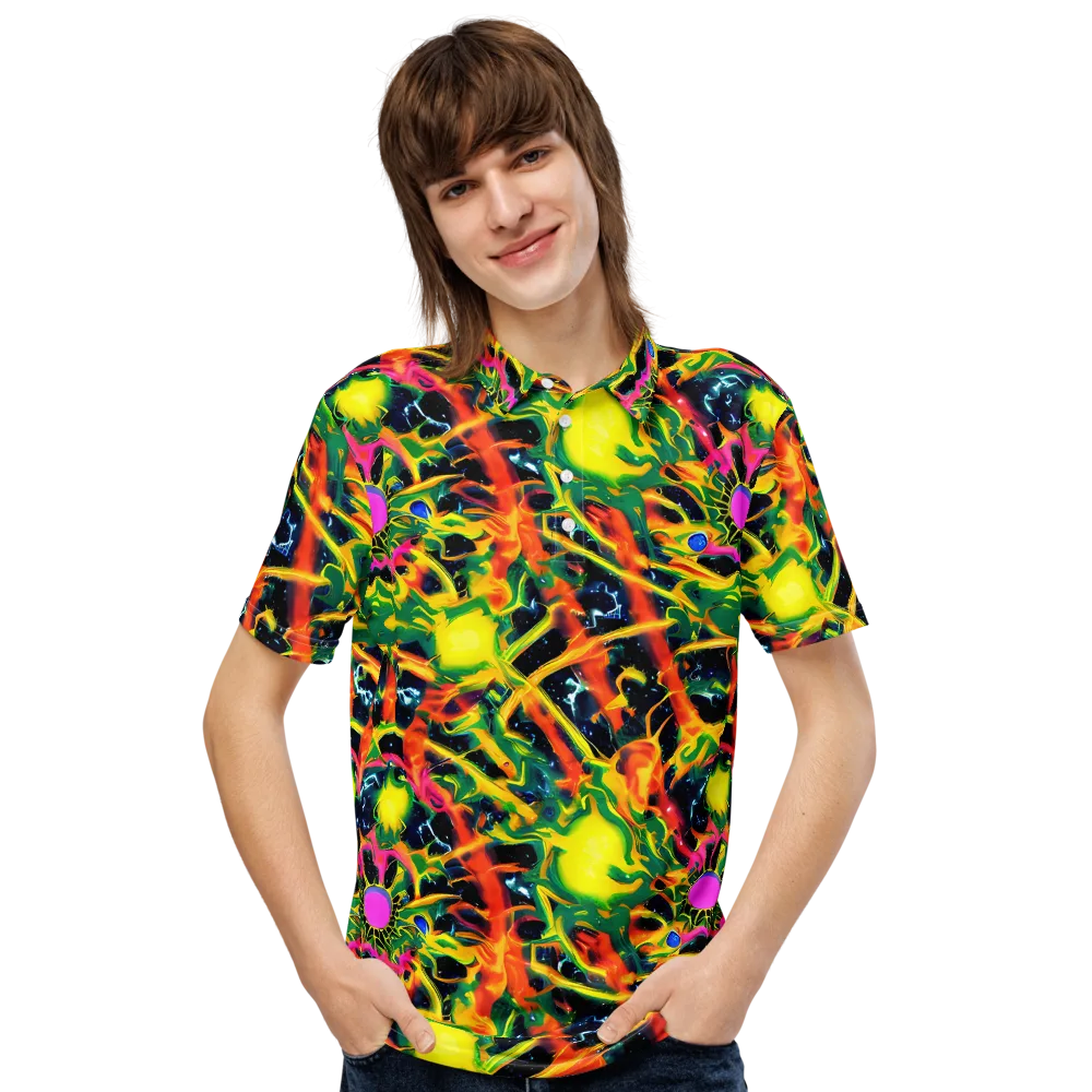 Molten Riot on Men's Slim Fit Polo Shirt — Front