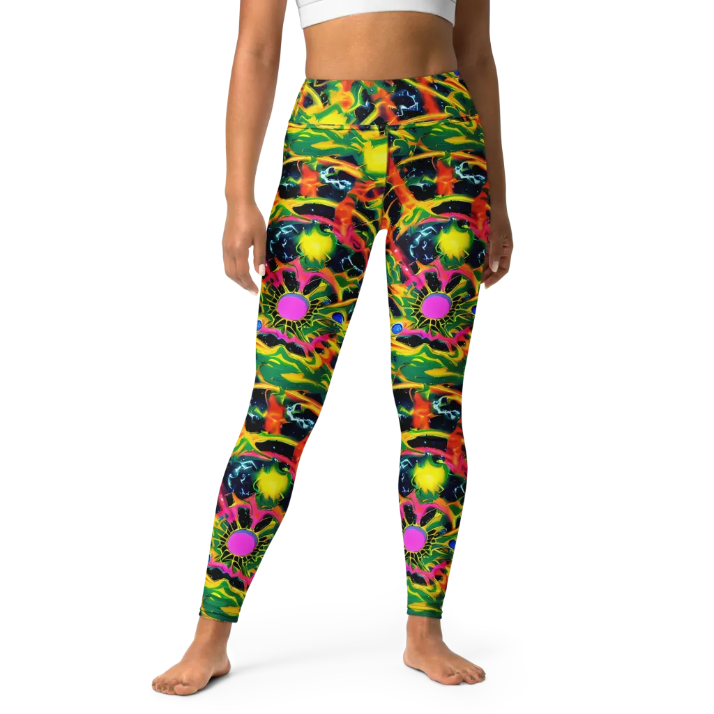 Molten Riot on Yoga Leggings — Front