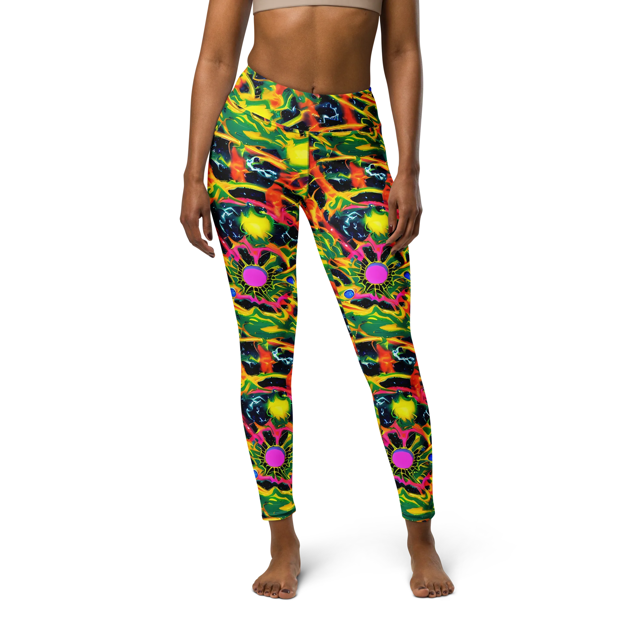 Molten Riot on Yoga Leggings — Front
