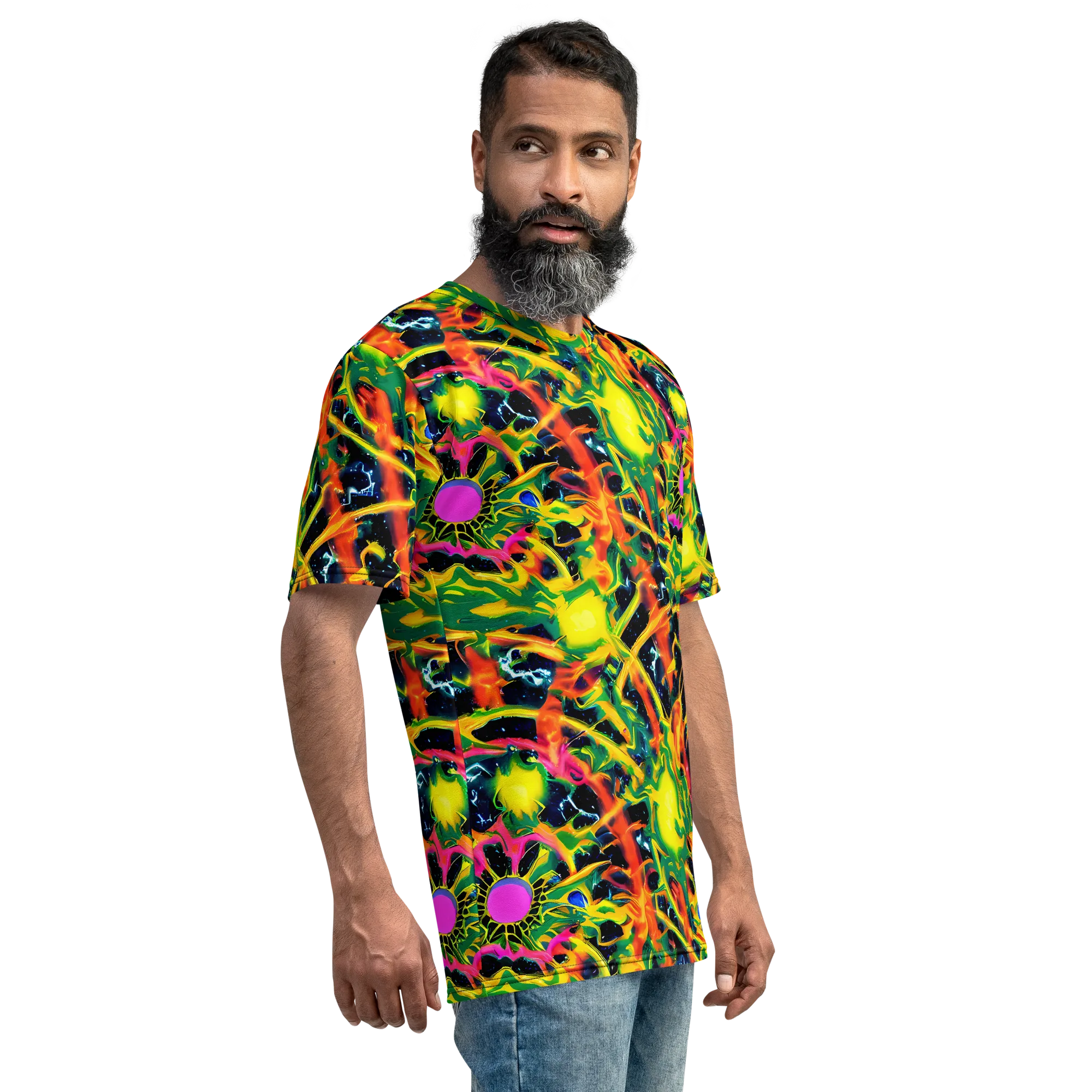 Molten Riot on Men's Crew Neck T-Shirt — Right