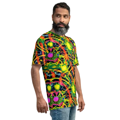 Molten Riot on a Men's Crew Neck T-Shirt