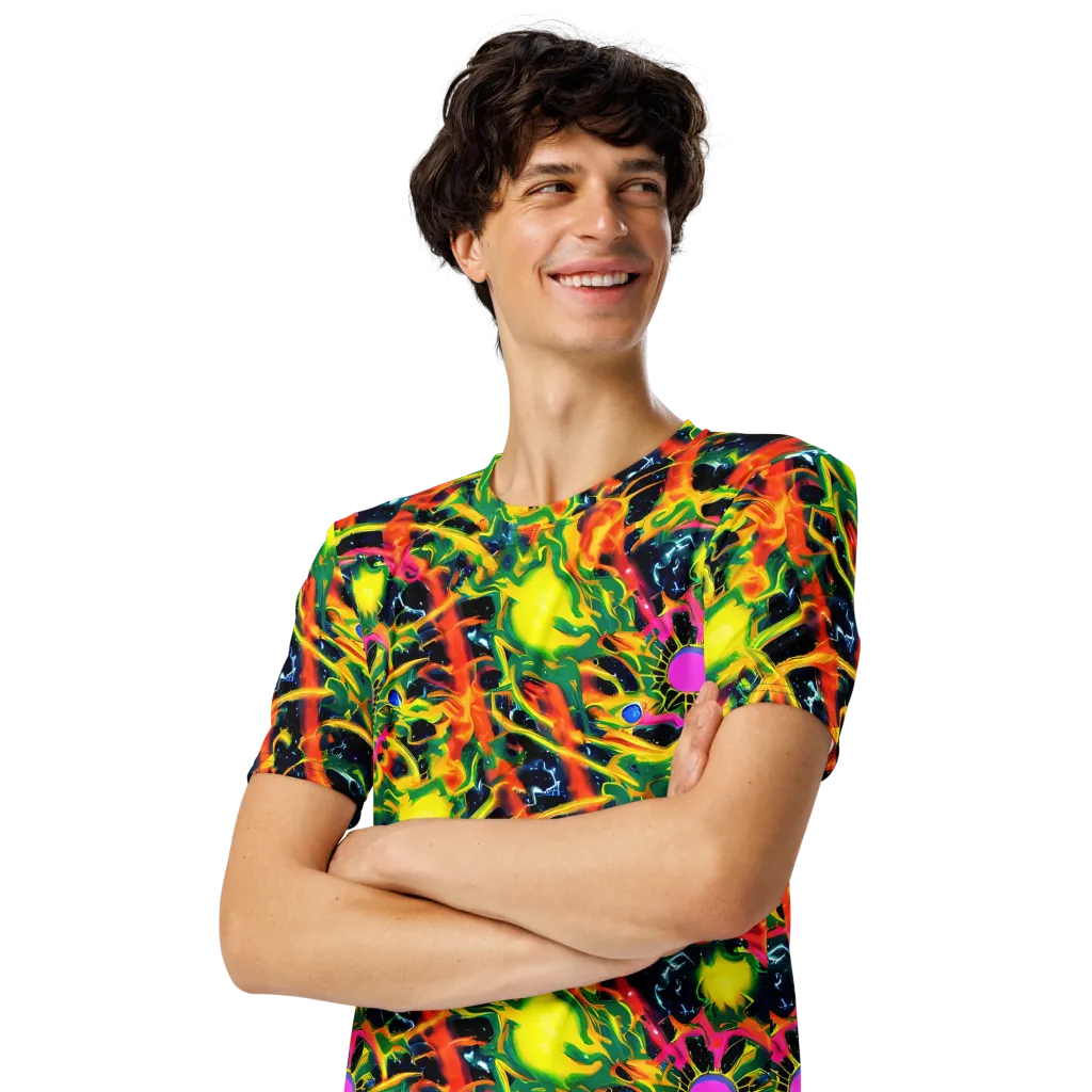 Molten Riot on Men's Crew Neck T-Shirt — Left Front