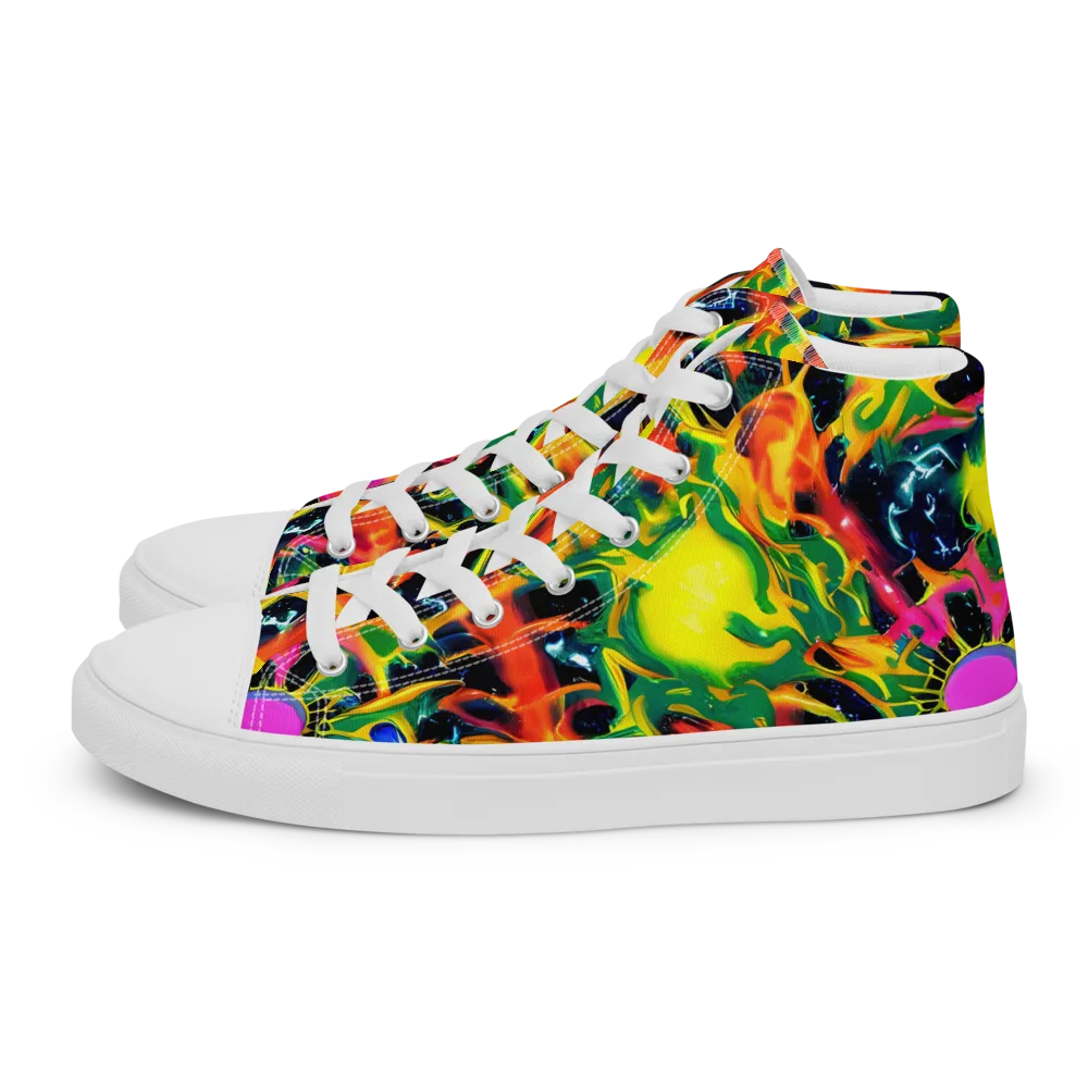 Molten Riot on Men's High Top Canvas Shoes — Left