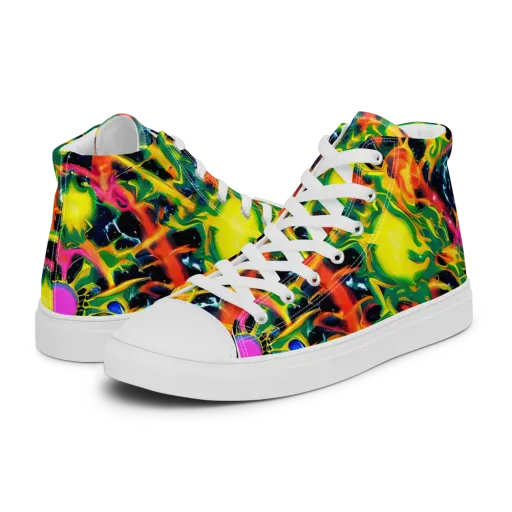 Molten Riot on a Men's High Top Canvas Shoes