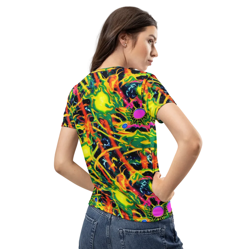 Molten Riot on Women's Crew Neck T-Shirt — Back