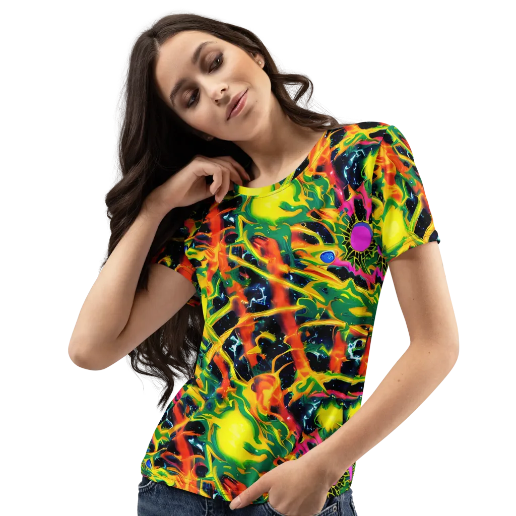 Molten Riot on Women's Crew Neck T-Shirt — Left Front