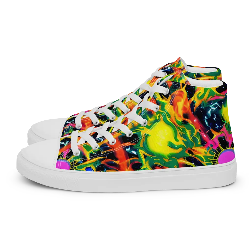 Molten Riot on Women's High Top Canvas Shoes — Left