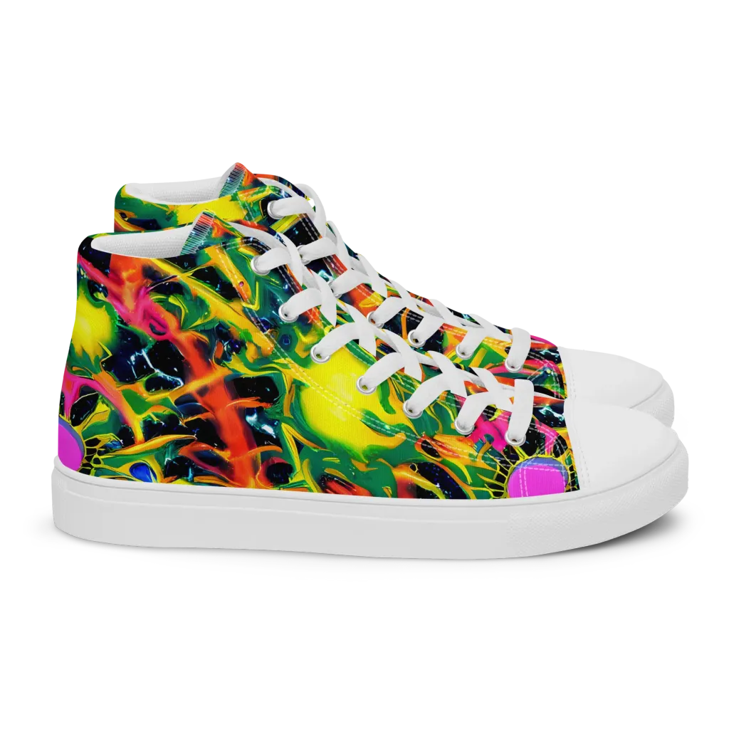 Molten Riot on Women's High Top Canvas Shoes — Right