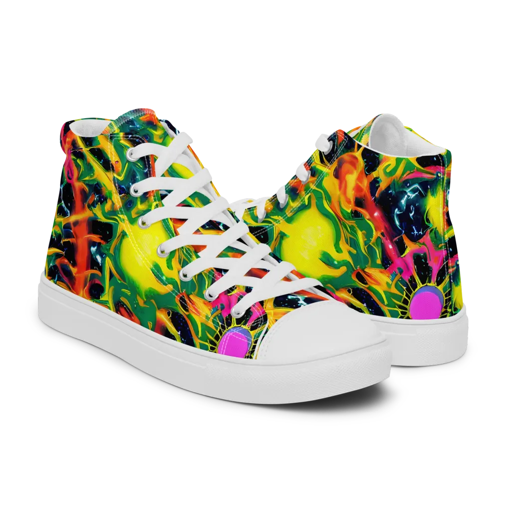Molten Riot on Women's High Top Canvas Shoes — Right