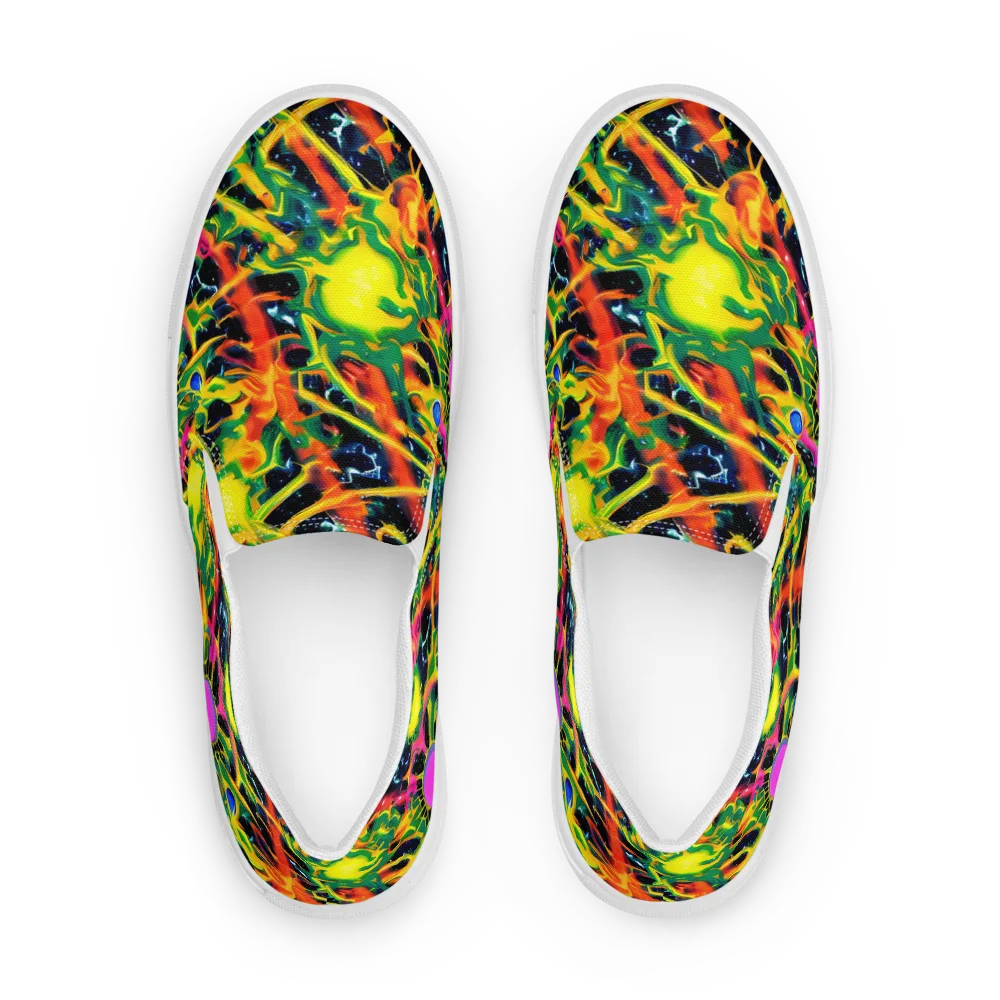 Molten Riot on Men's Slip-On Canvas Shoes — Front