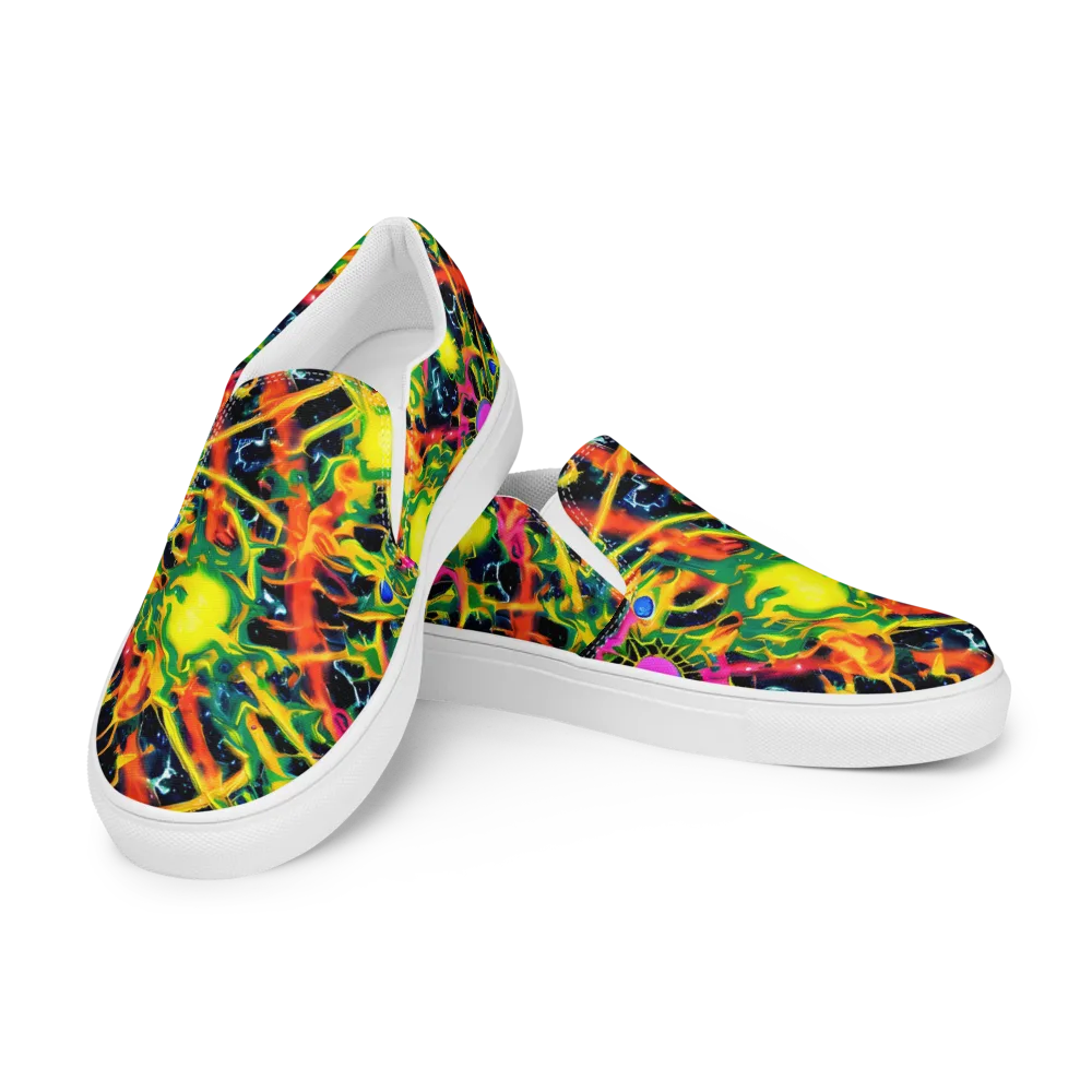 Molten Riot on Men's Slip-On Canvas Shoes — Left Front
