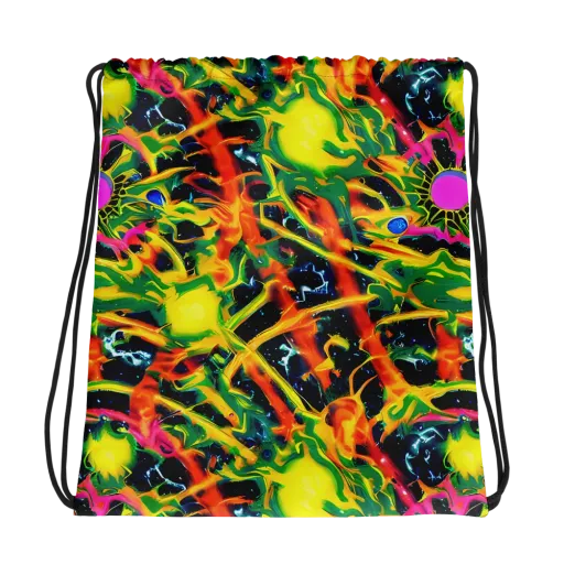 Molten Riot on a Drawstring Bag
