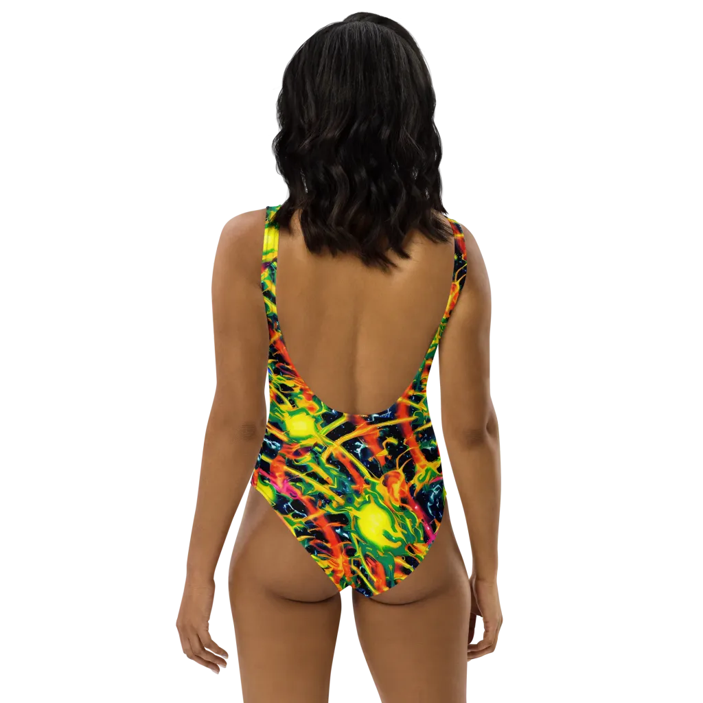 Molten Riot on One-Piece Swimsuit — Back