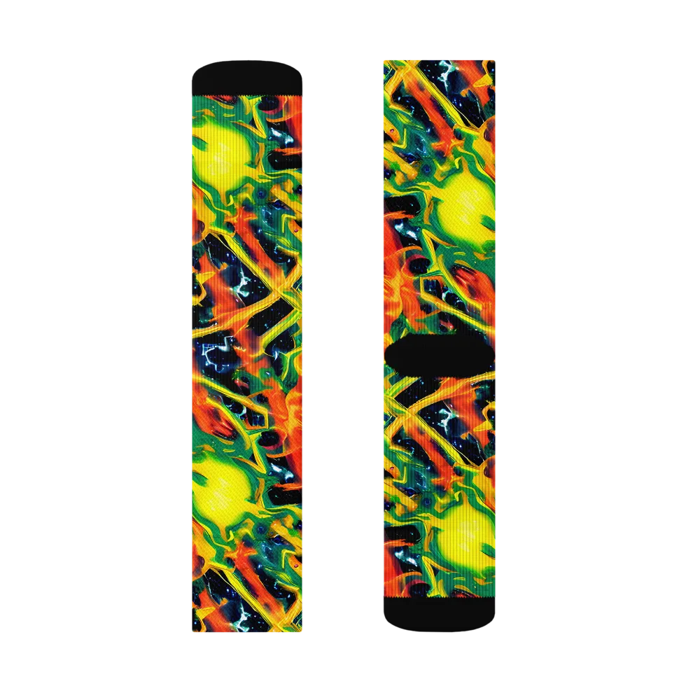 Molten Riot on Socks — Left Sock