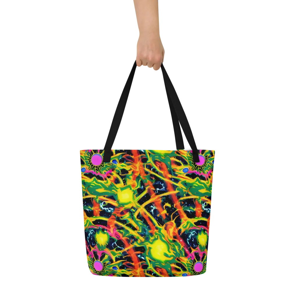 Molten Riot on Large Tote Bag W/ Pocket — Front