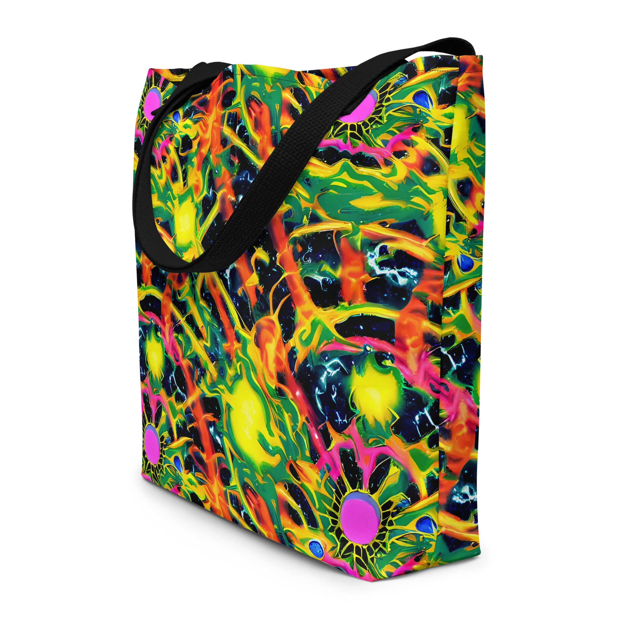 Molten Riot on Large Tote Bag W/ Pocket — Front