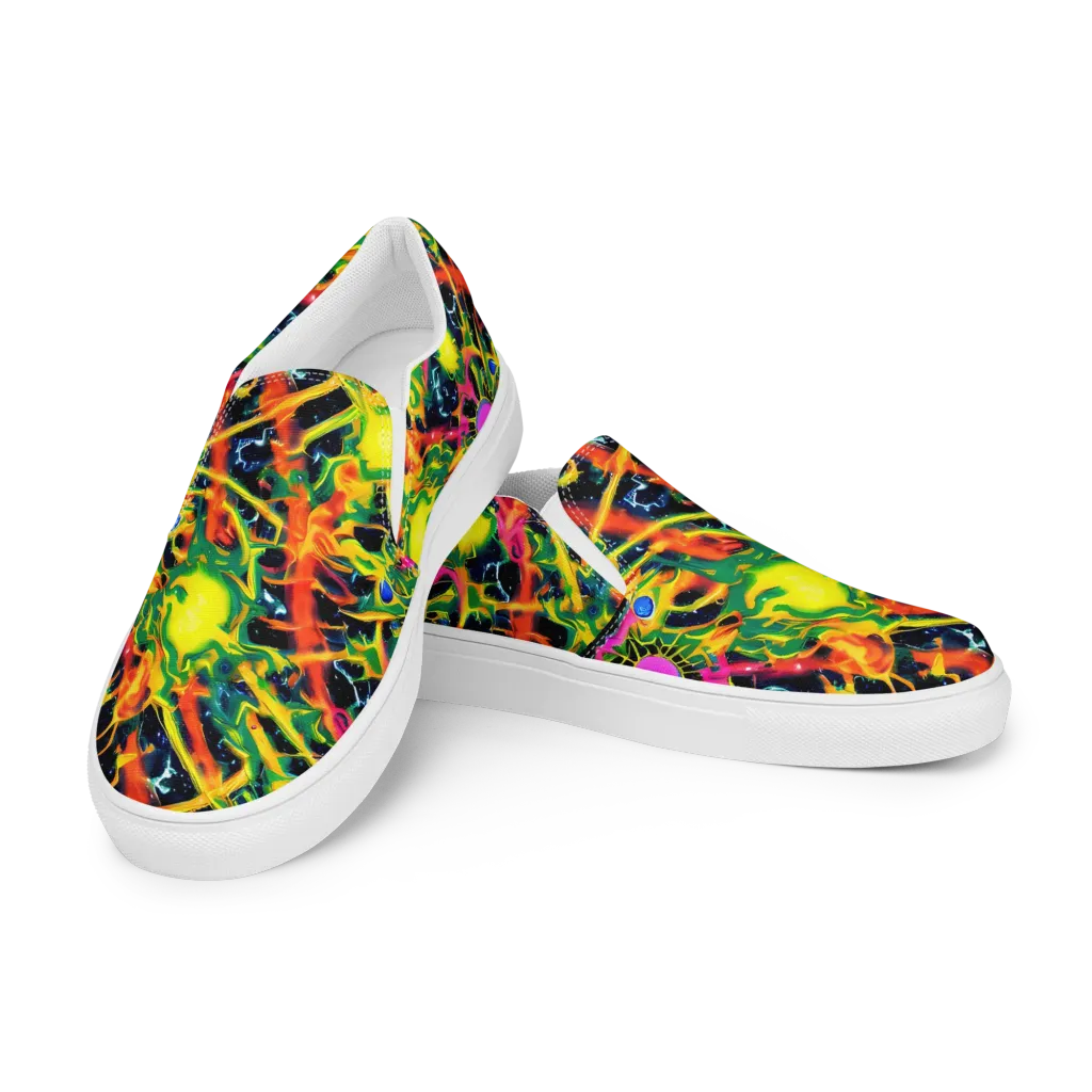 Molten Riot on Women's Slip-On Canvas Shoes — Left Front