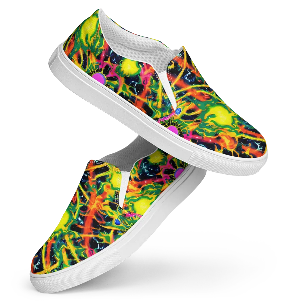 Molten Riot on Women's Slip-On Canvas Shoes — Front