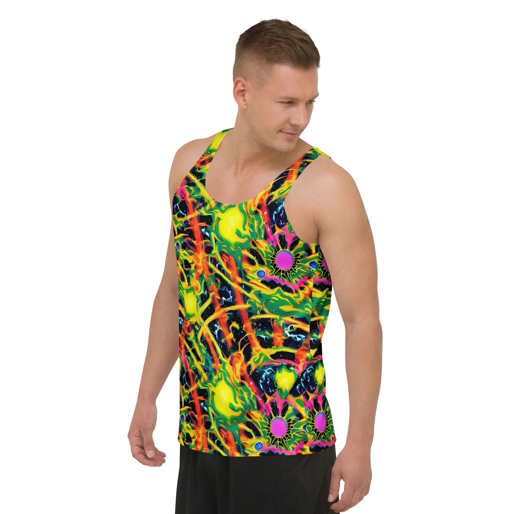 Molten Riot on Men's Tank Top — Left Front