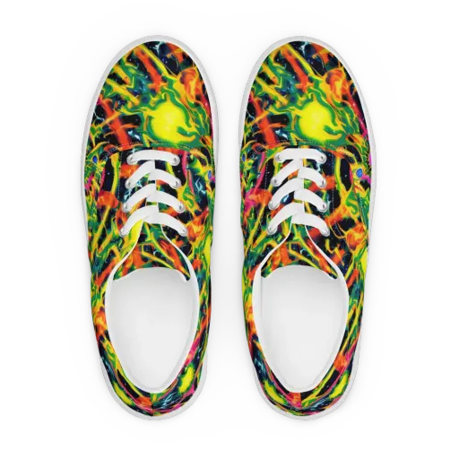 Molten Riot on a Men's Lace-Up Canvas Shoes