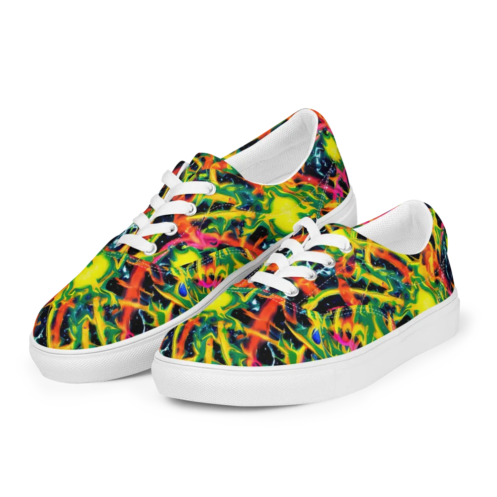 Molten Riot on Men's Lace-Up Canvas Shoes — Left Front