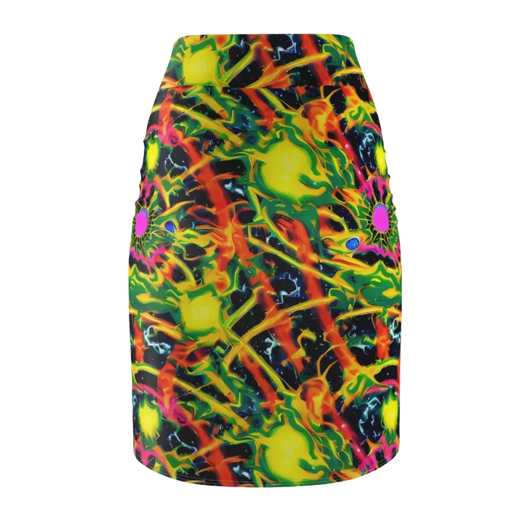 Molten Riot on Pencil Skirt — Back