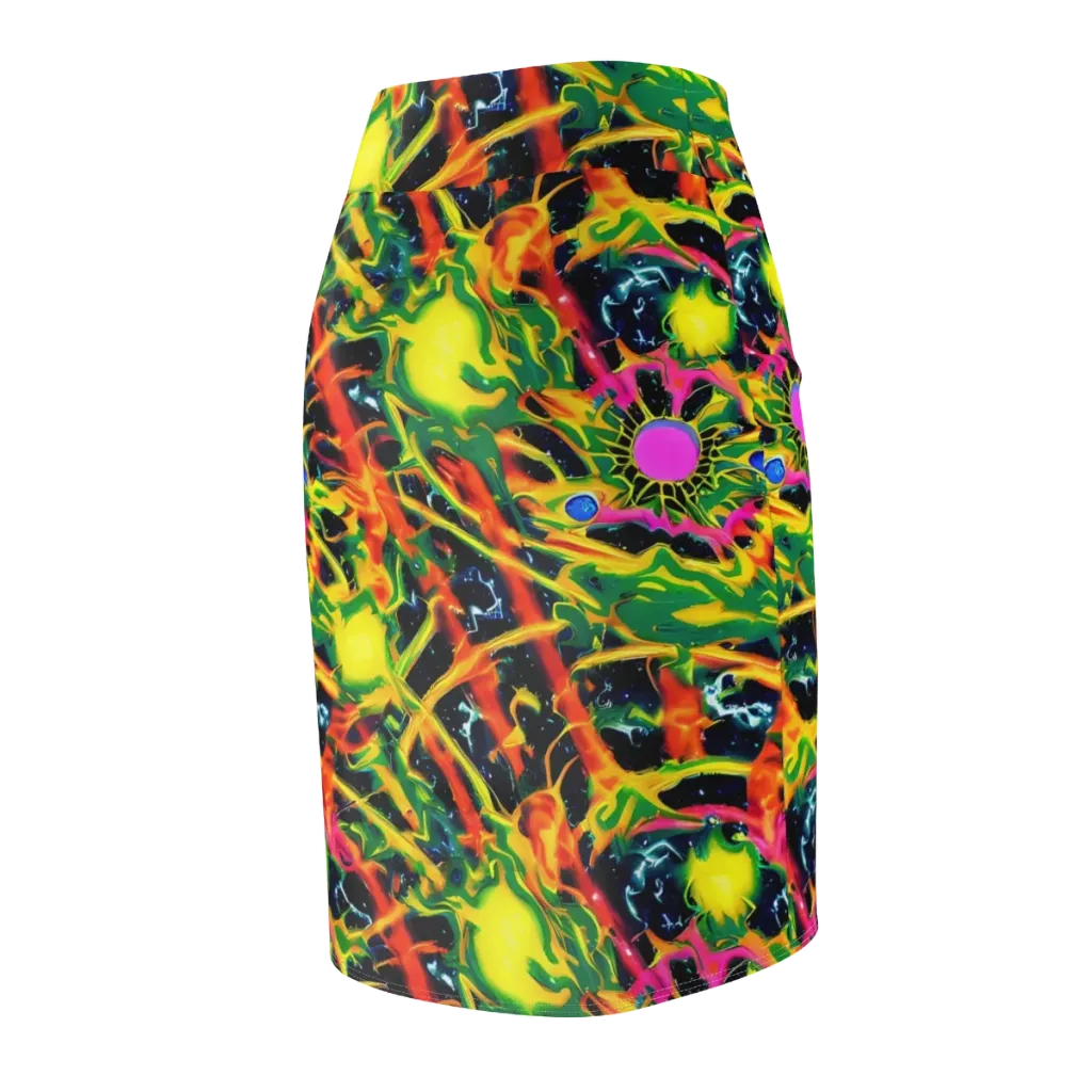 Molten Riot on Pencil Skirt — Back Side