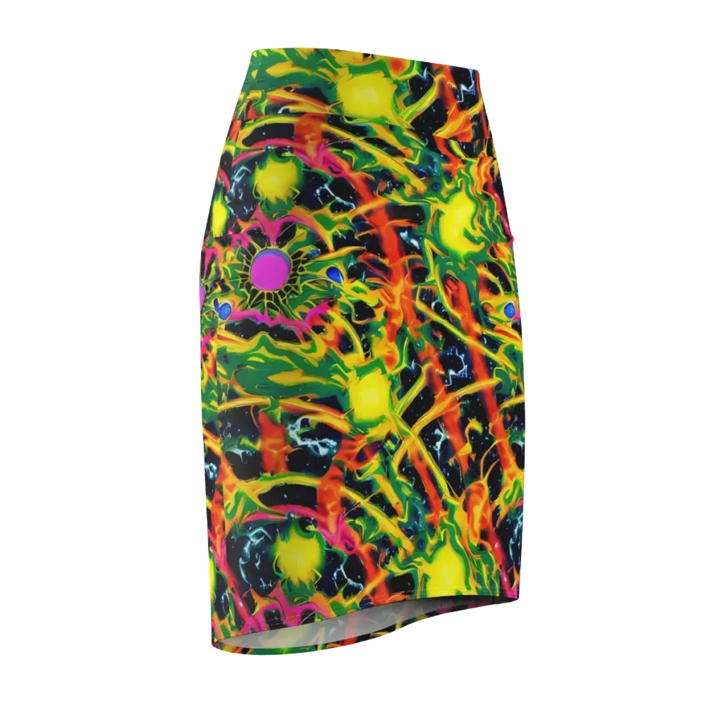 Molten Riot on Pencil Skirt — Front Side