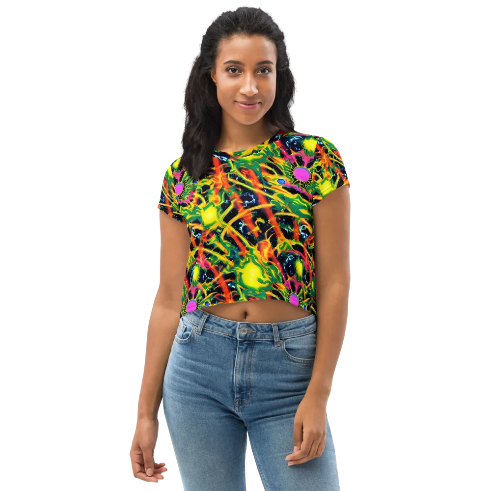 Molten Riot on Crop Tee — Front
