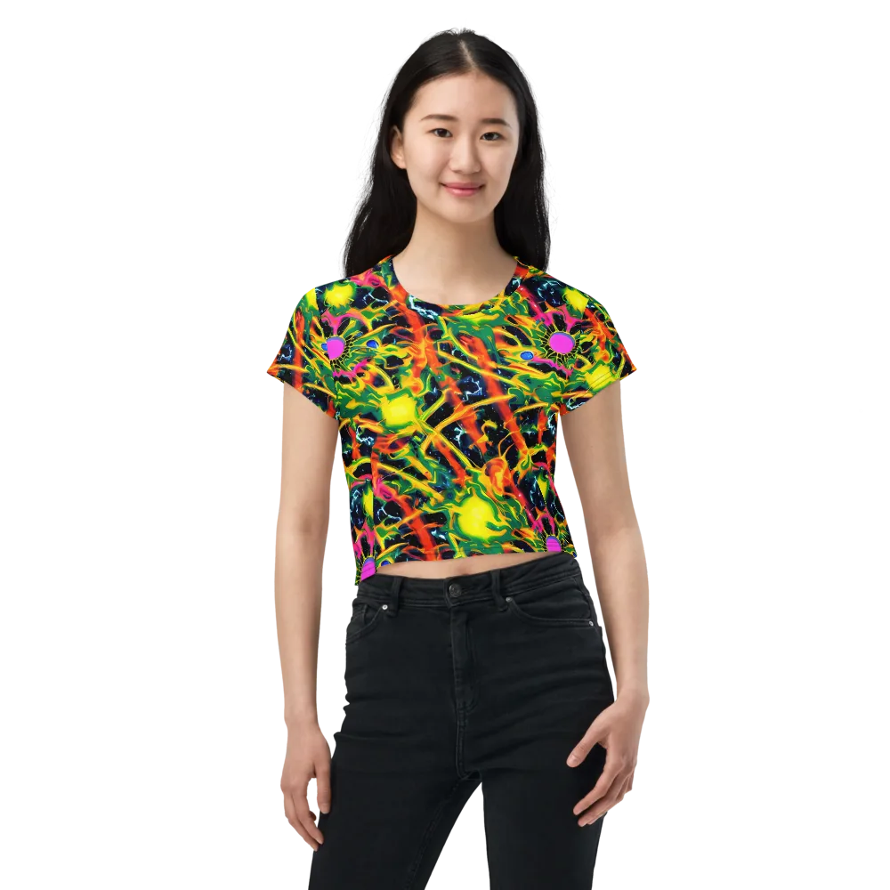Molten Riot on Crop Tee — Front