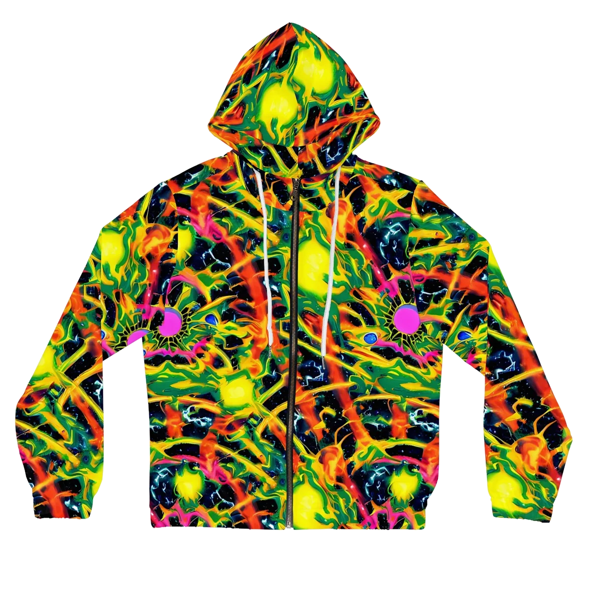 Molten Riot on Women's Full-Zip Hoodie — Front