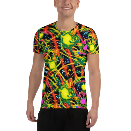 Molten Riot on a Men's Athletic T-Shirt