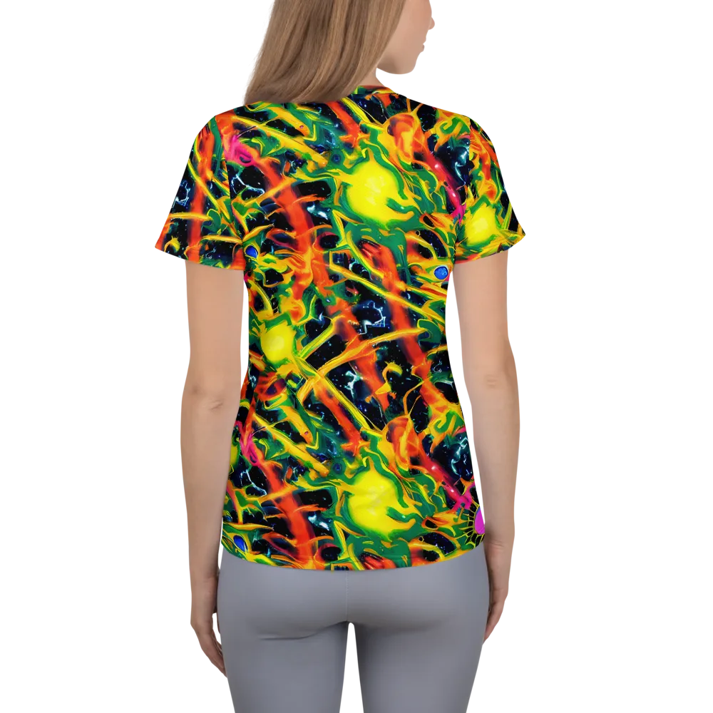 Molten Riot on Women's Athletic T-Shirt — Back