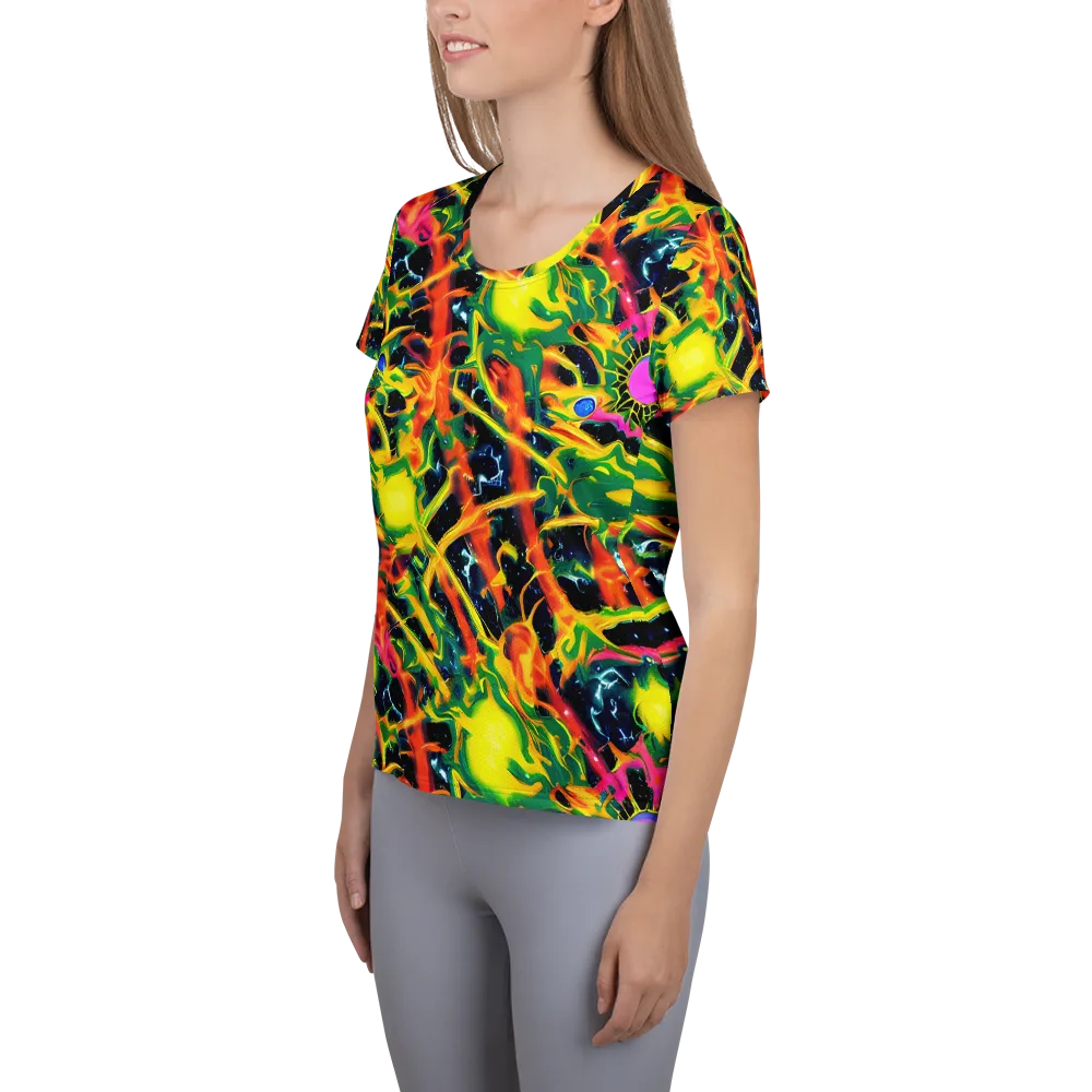 Molten Riot on Women's Athletic T-Shirt — Left