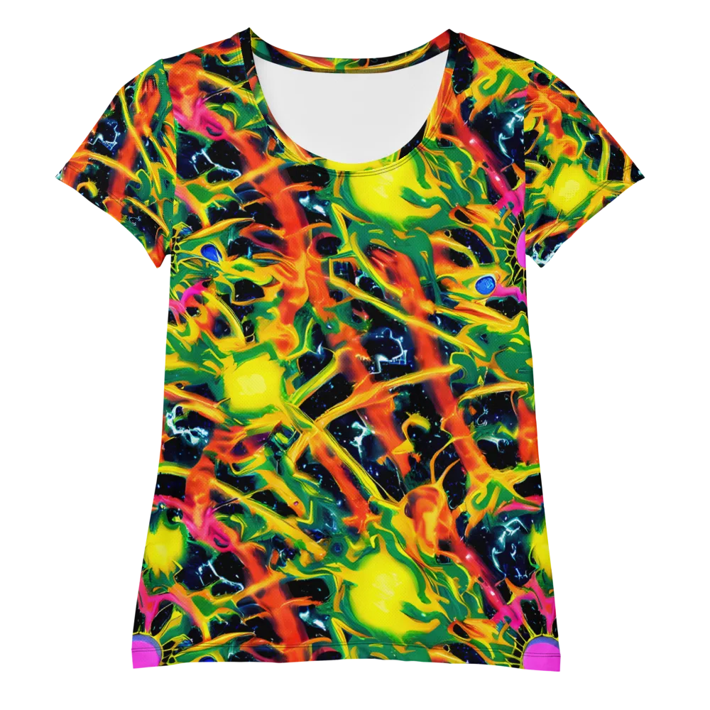 Molten Riot on Women's Athletic T-Shirt — Front