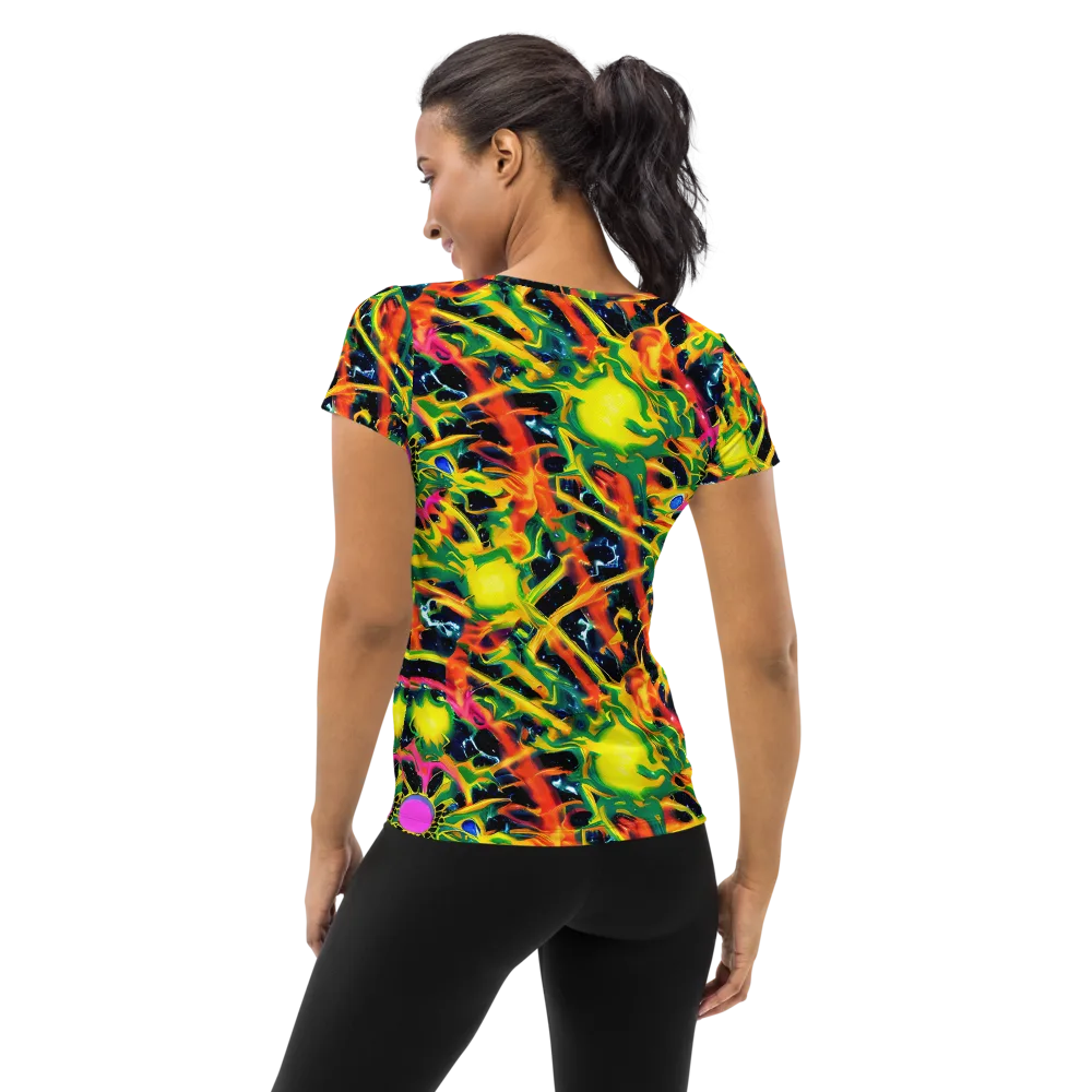 Molten Riot on Women's Athletic T-Shirt — Back