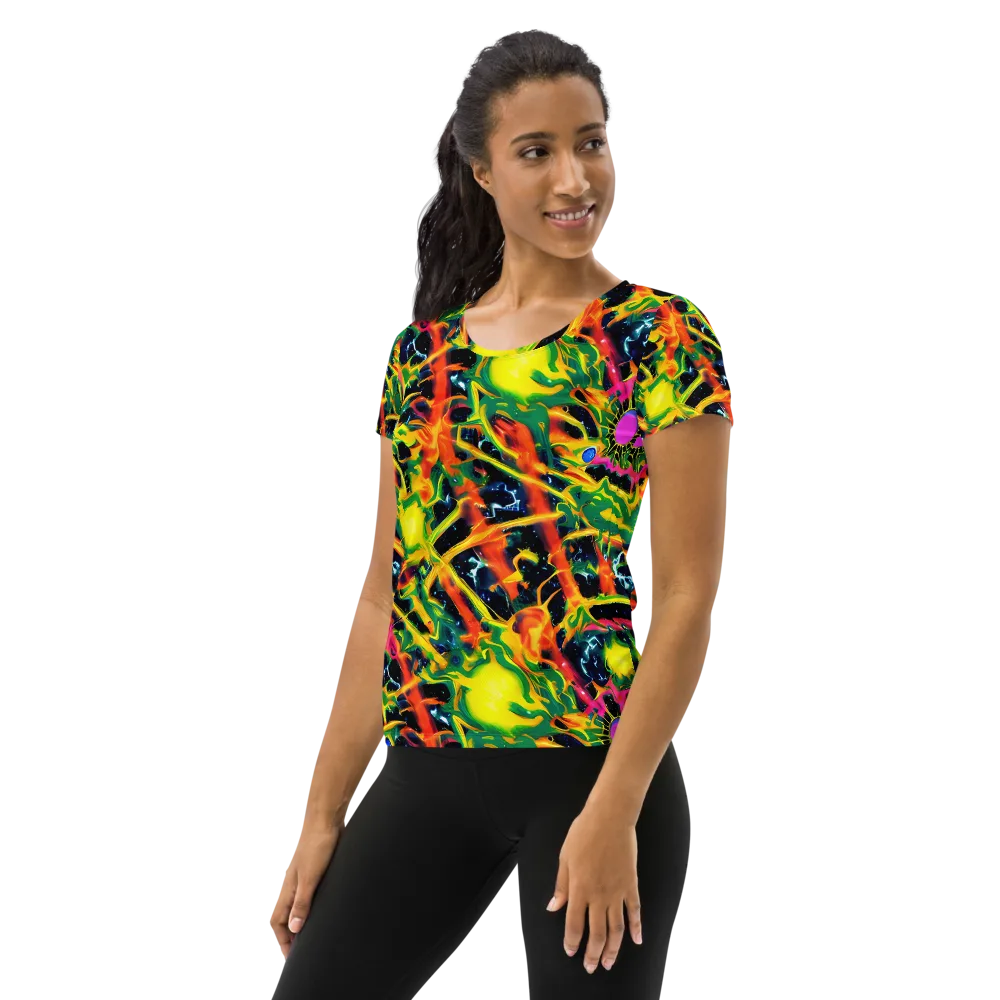 Molten Riot on Women's Athletic T-Shirt — Left