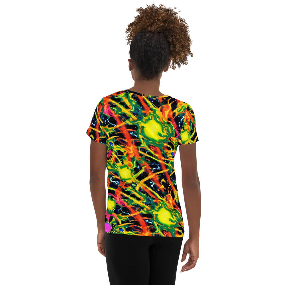 Molten Riot on Women's Athletic T-Shirt — Back