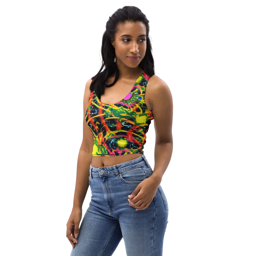 Molten Riot on Crop Top — Left Front
